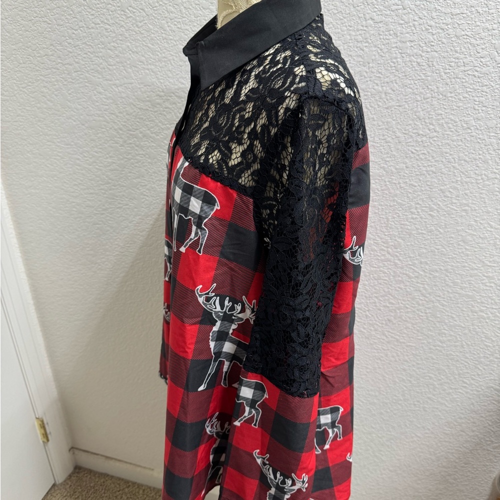Rosegal Black Lace Detail Top - Picture 2 of 5